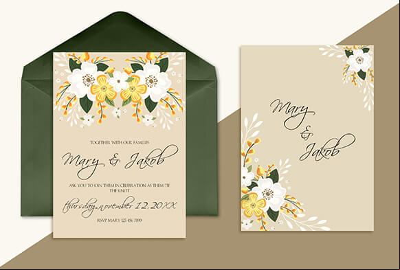 bannière de modèles d'invitation de mariage gratuits