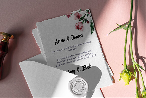 bannière de modèles d'invitation de mariage gratuits